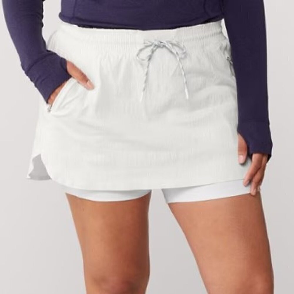 NWT Athleta Trekkie Skort - 12 White/Cream